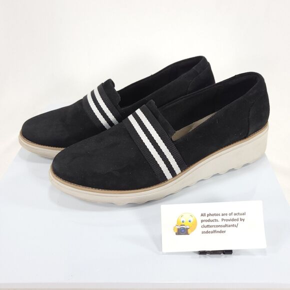 Collection by Clarks Sharon Dasher Loafer Flat Womens Size 11 13288 Black - Picture 1 of 9